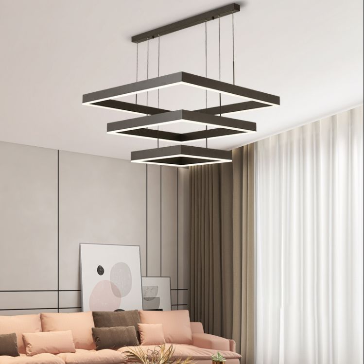 New Modern Metal LED Hanging Lamp Kit Three-tier Pendant Lighting Fixtures for Living Room