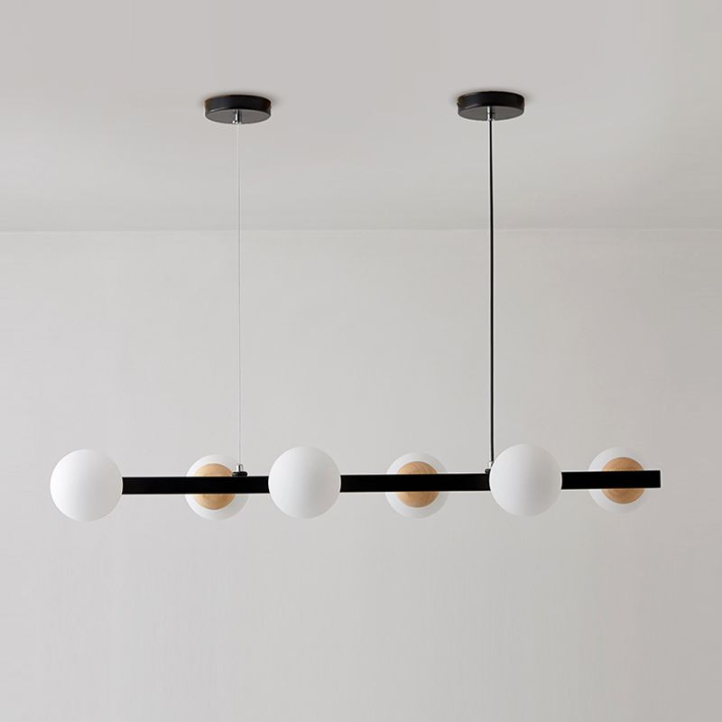 Black Kitchen Island Lighting Industrial Globe Shaded Ceiling Light for Home