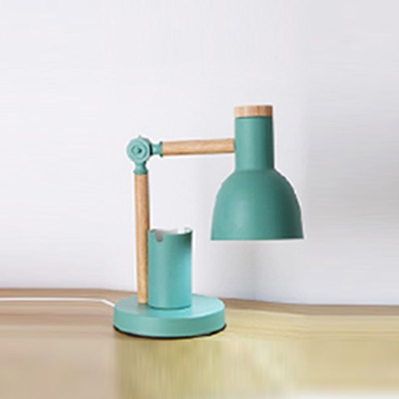 Contemporary Style Conical Table Lamp Metal 1-Light Nightstand Lamp