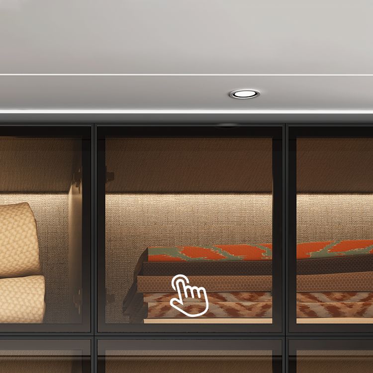 Contemporary Style Wardrobe Gray Colour Wooden Wardrobe Closet