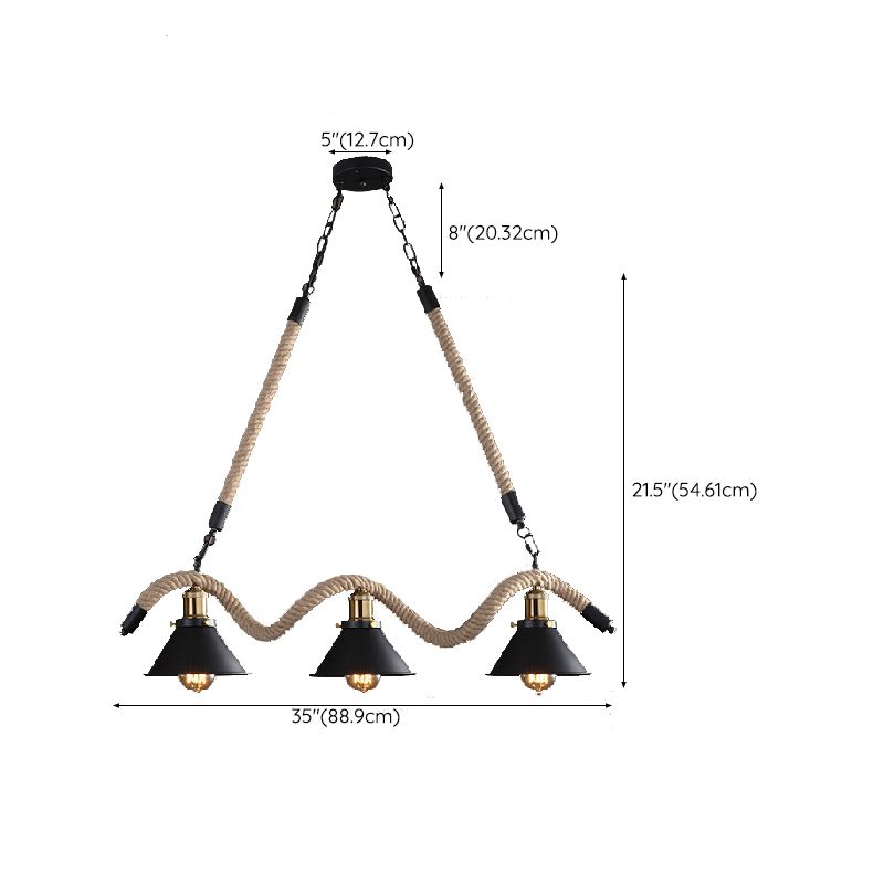 Industrial Style Island Light Simple Pendant Lighting Fixture for Dining Room