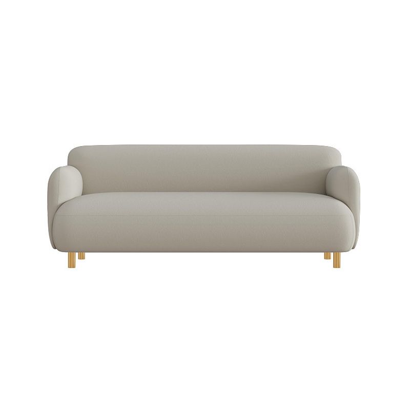 Contemporary Faux Leather Sofa with Square and Tight Back in Solid Wood