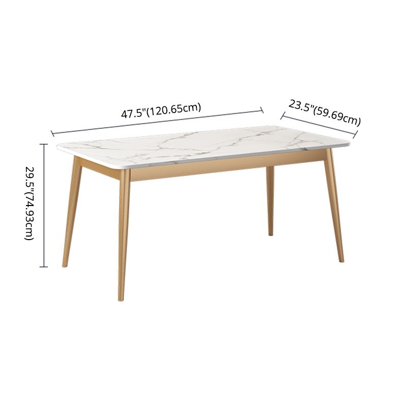 Juego de comedor de comedor estándar de piedra sinterizada moderna con mesa de comedor de cocina con 4 patas