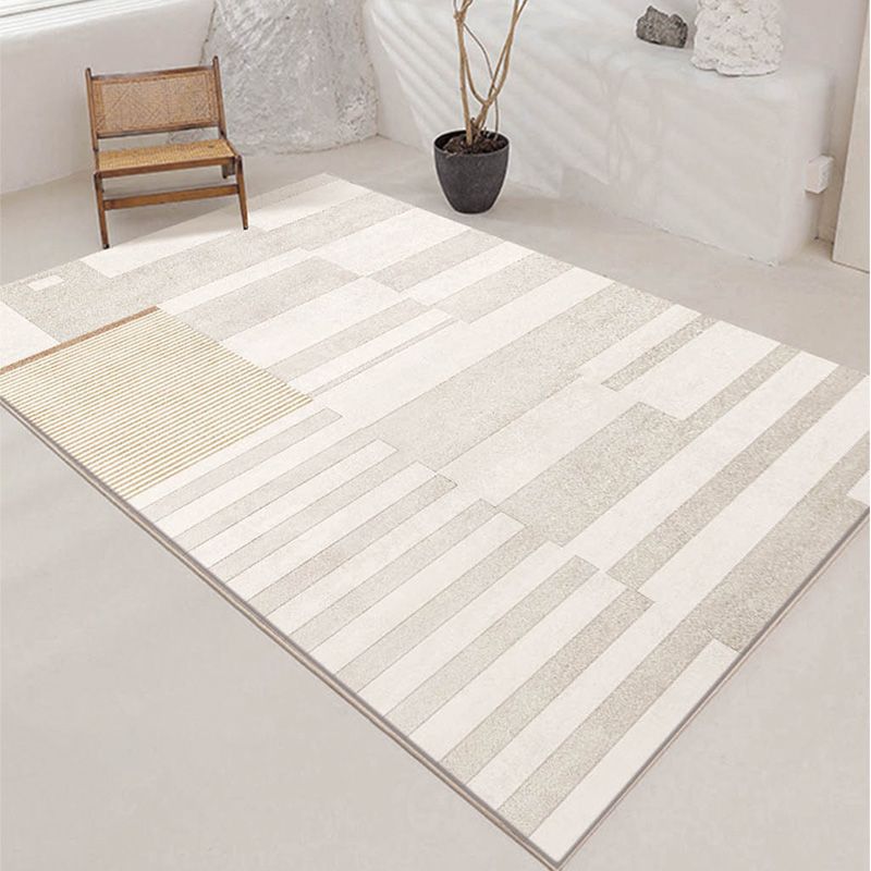 Simplicity Contrast Panel Rug Comfort Area Rug Polyester Anti-Slip Carpet for Home Decor