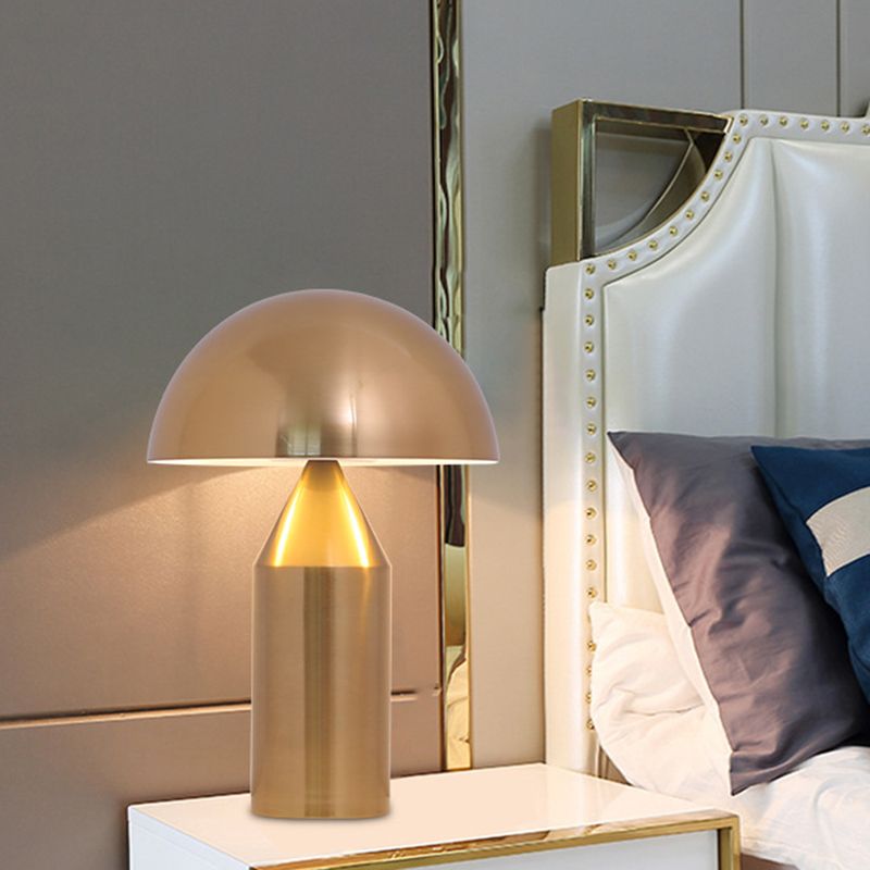 Metal Dome Night Table Lamps Modern Style 1 Light Table Light
