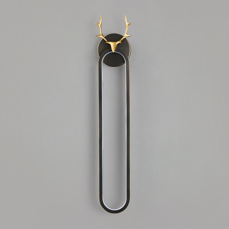 Modern Golden/Black Wall Mounted Sconce Unique Linear Wall Light for Bedroom