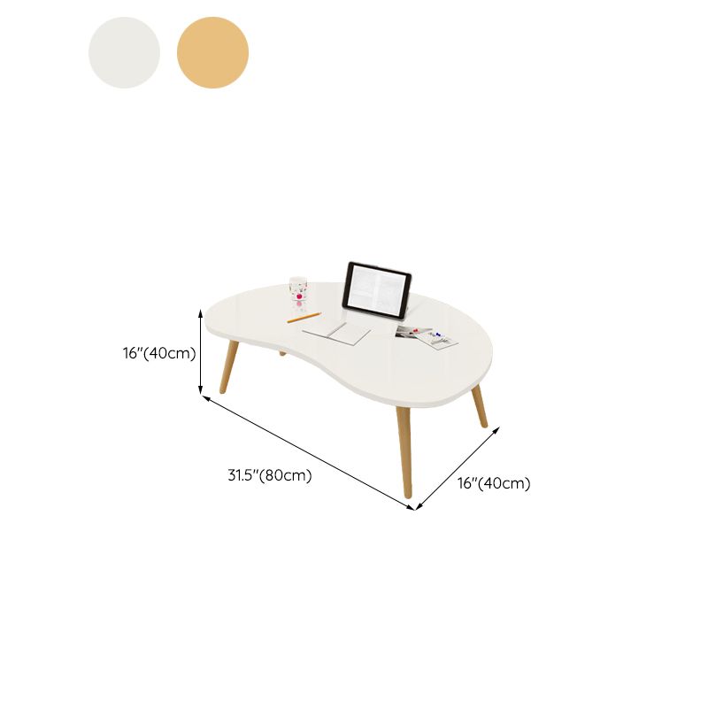 Modern Wood Side Table Bedroom No Distressing End Table with 4 Legs