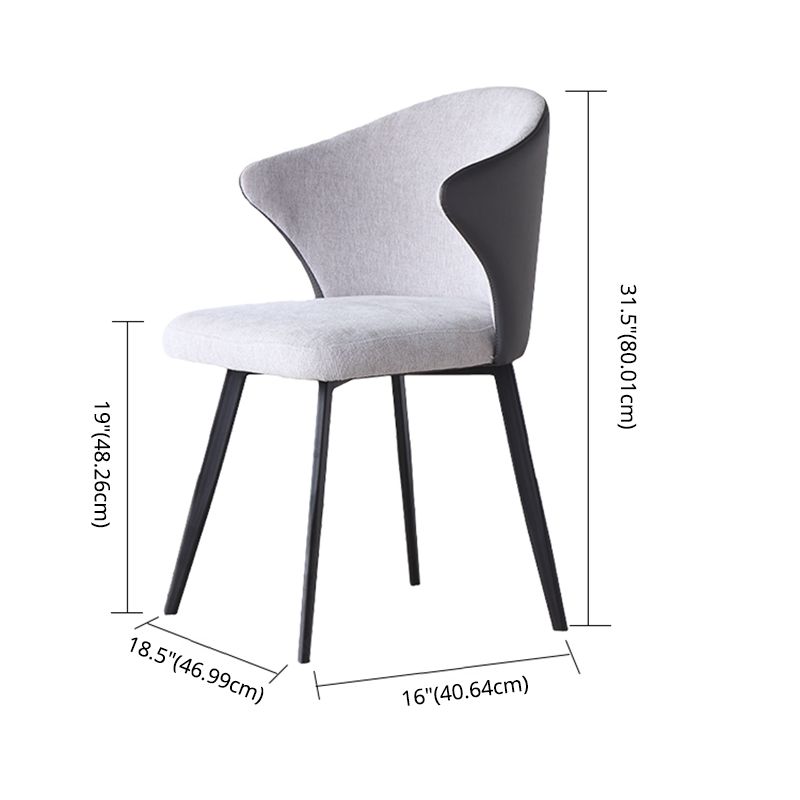 Modern Sintered Stone White Dining Set with Rectangle Table and Black Legs Home Dining Set