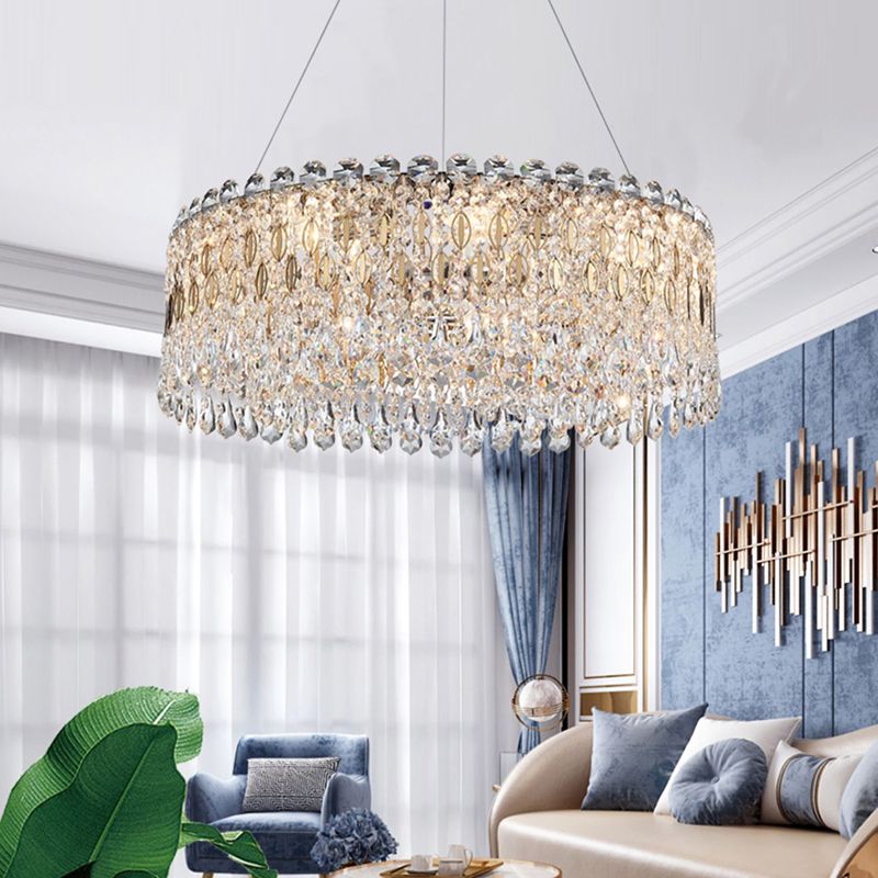 Contemporary Style Geometry Pendant Chandeliers Crystal Chandelier Lighting Fixtures