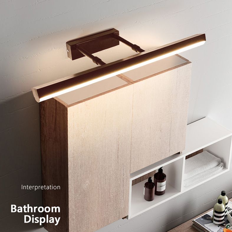 Moderno stile minimalista aerodinamico aerodinamico aerodinamico illuminazione con applique in alluminio per bagno per bagno