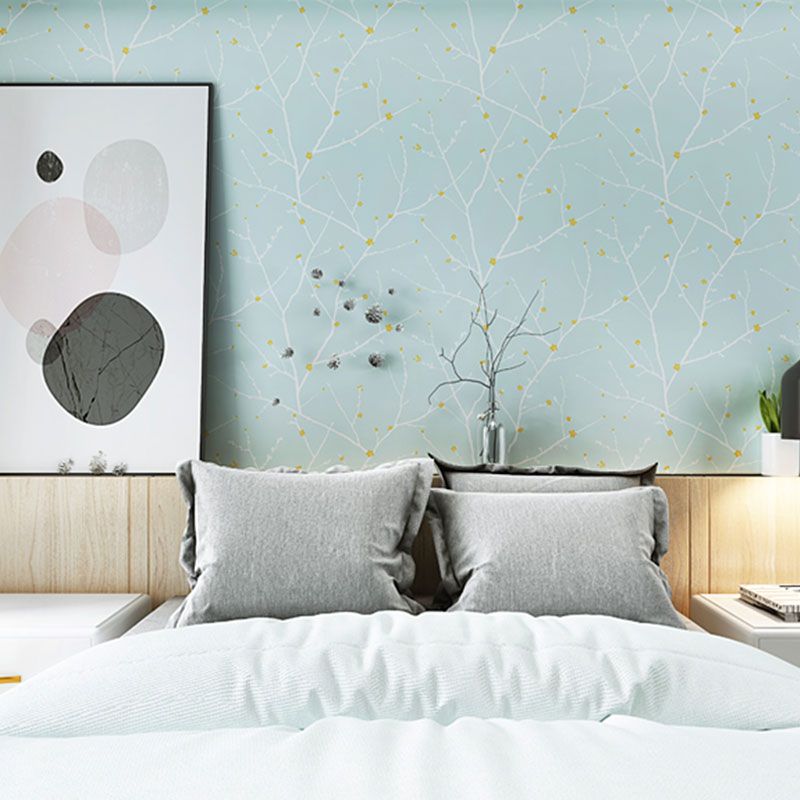 Countryside Wall Covering in Soft Color Branch Wallpaper Roll, 20.5-inch x 33-foot