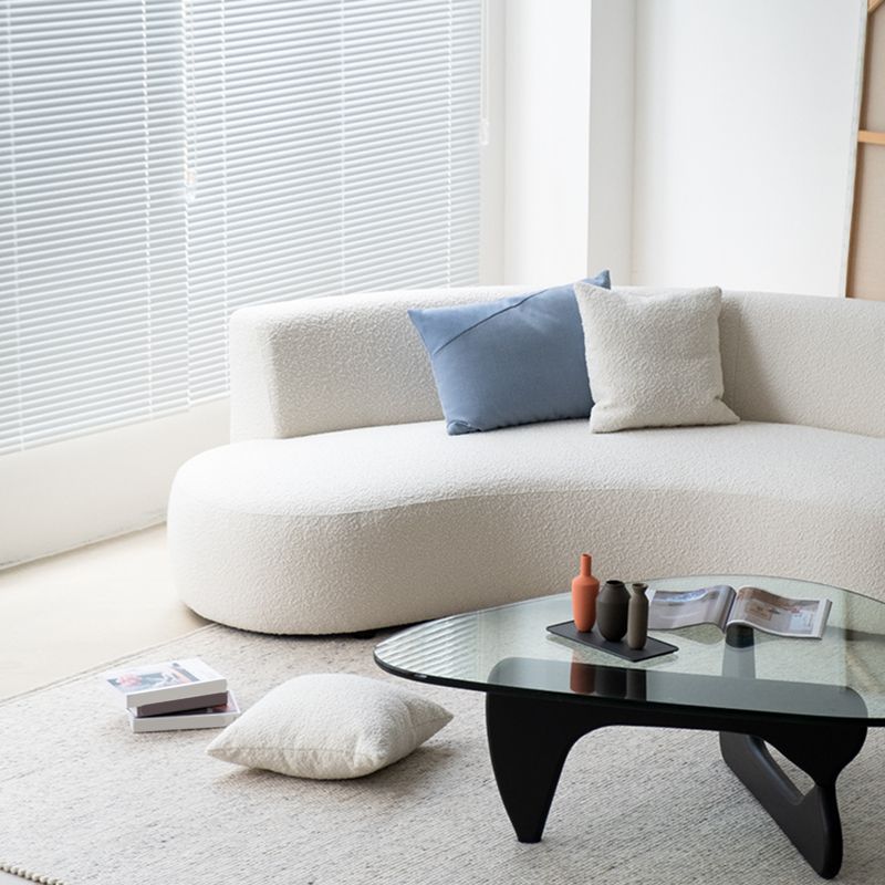 Contemporary 27.5" H Wool 2-3 Seater Armless Sofa For Living Room
