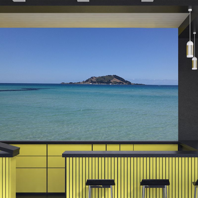 Customized Sea Pattern Wall Mural Decal Moisture Resistant for Sleeping Room