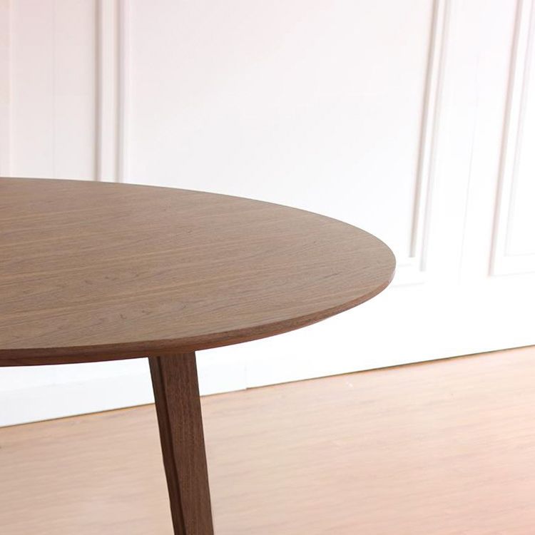 Mesa de madera maciza moderna Mesa de comedor redonda con base de pedestal de madera