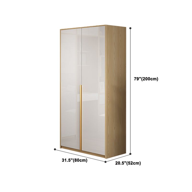 Hinged Storage Cabinet Engineered Wood Wardrobe Cabinet for Home
