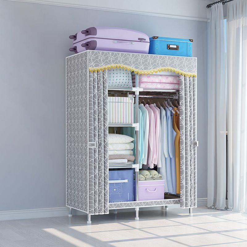 Modern Style Metal Wardrobe Bedroom Wardrobe Closet with Legs