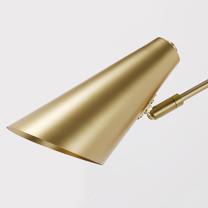 1-Light Wall Sconces Light Fixtures Modern Style Swing Arm Metallic Sconce Wall Lighting