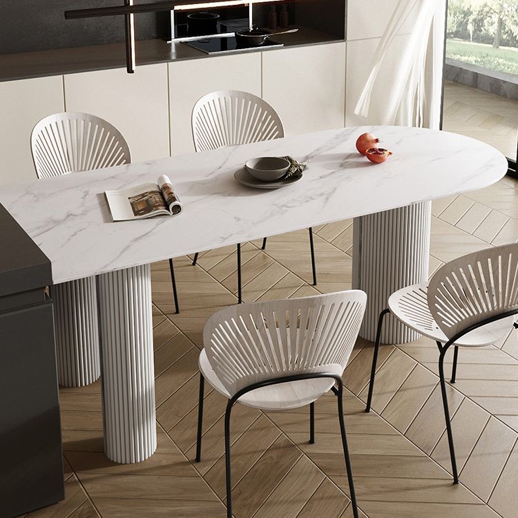 Contemporary Style Dining Table 3 Legs Dinette Table for Home Kitchen