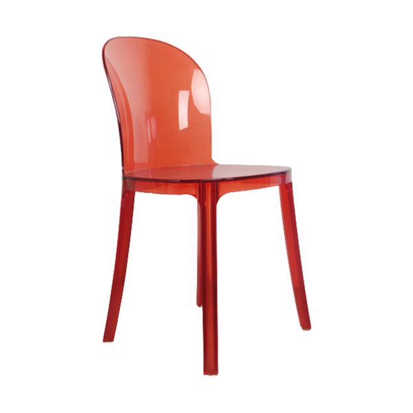 Acrylic Contemporary Kitchen Armless Chairs 16.1" Wide Parsons Chair