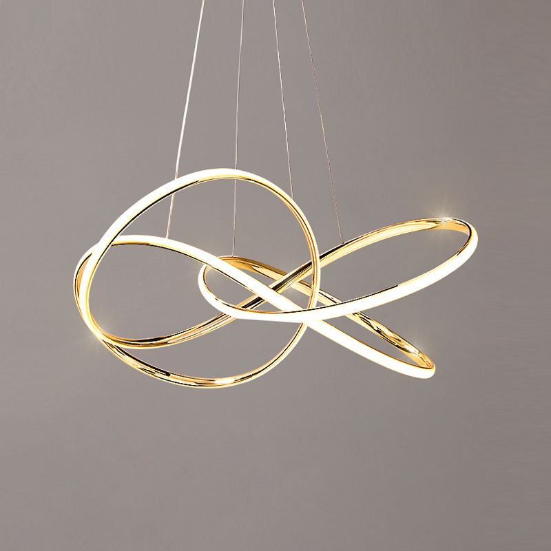 Modern Chandelier Light Fixtures Twist 1-Light Suspension Pendant Lamps for Living Room