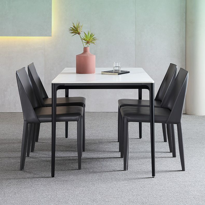 Modern Dining Room Furniture Set 1/4/5 Pieces Sintered Stone Dining Table Armless Chairs