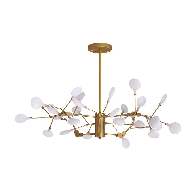 Branched Firefly Acrylic LED Ceiling Lighting Postmodern White Chandelier Light Fixture
