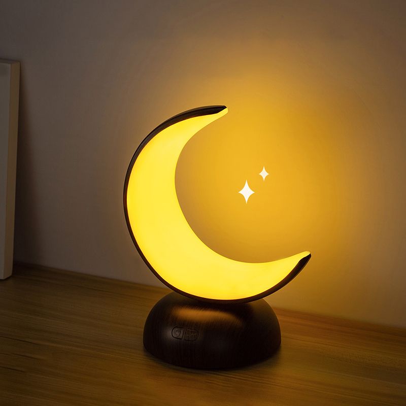 Croissant en forme d'arôme LED lampe nordique en plastique Nordic Plastic Table Light avec cordon de chargement USB