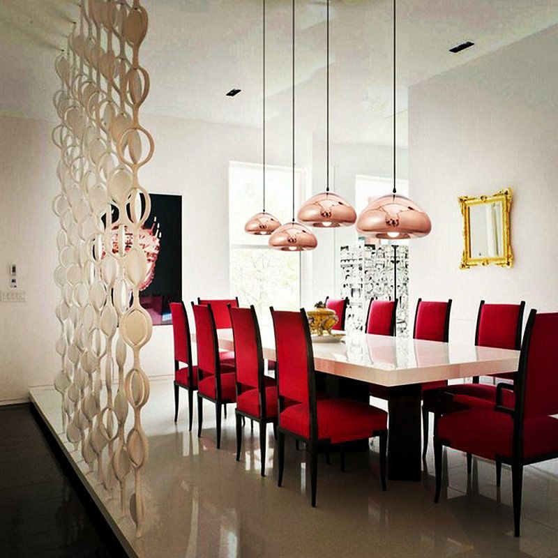 Lampada appesa al vetro minimalista, luce a cupola di lusso lampada appesa per interno