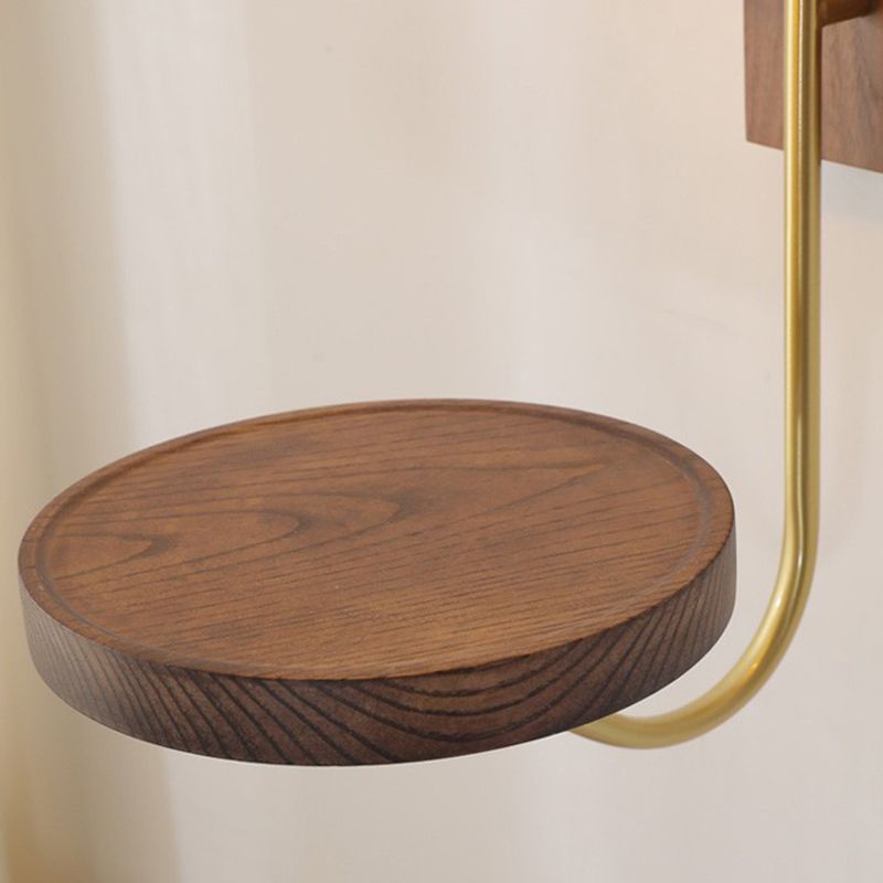 Wood Geometric Shape Wall Sconce Modern Style 1 Light Wall Light Sconce without Cup