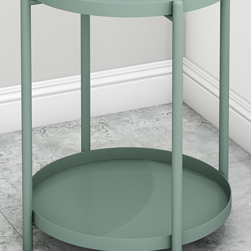 Modern Round Tray Top Side End Table 4 Legs Side Table for Living Room