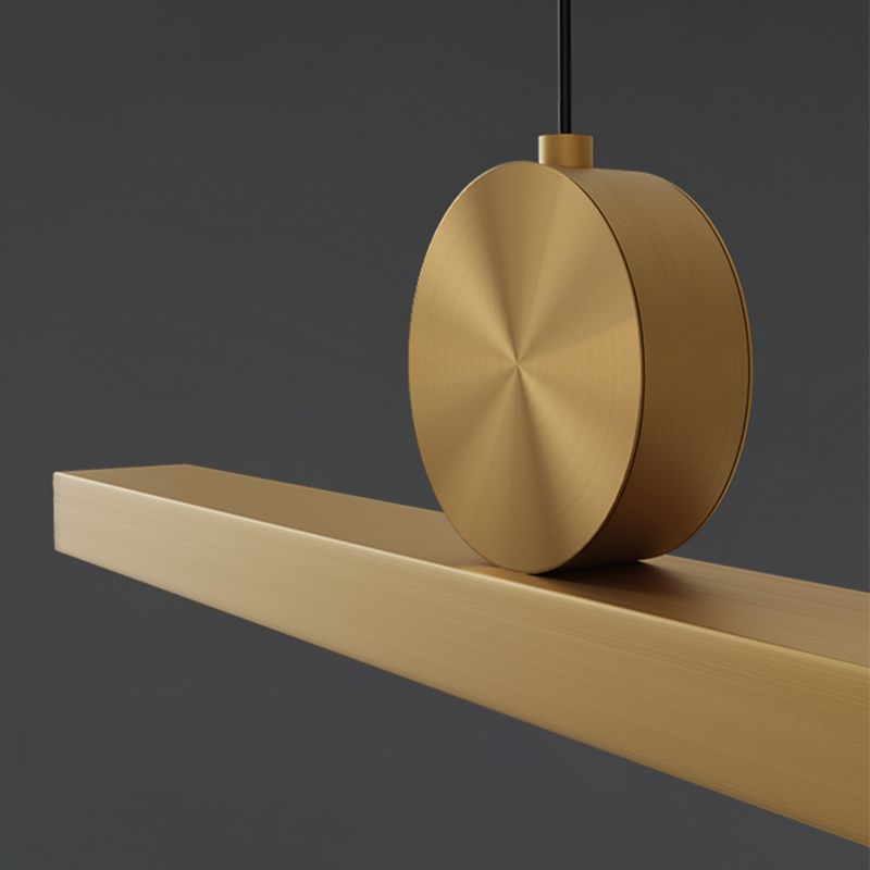Modern 2-Light Kitchen Pendant Lights Linear Metal Island Light Fixtures