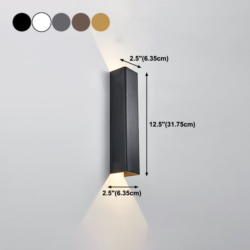 Modern Style Strip Shape Wall Sconce Metal 2 Light Sconce Lighting for Living Room