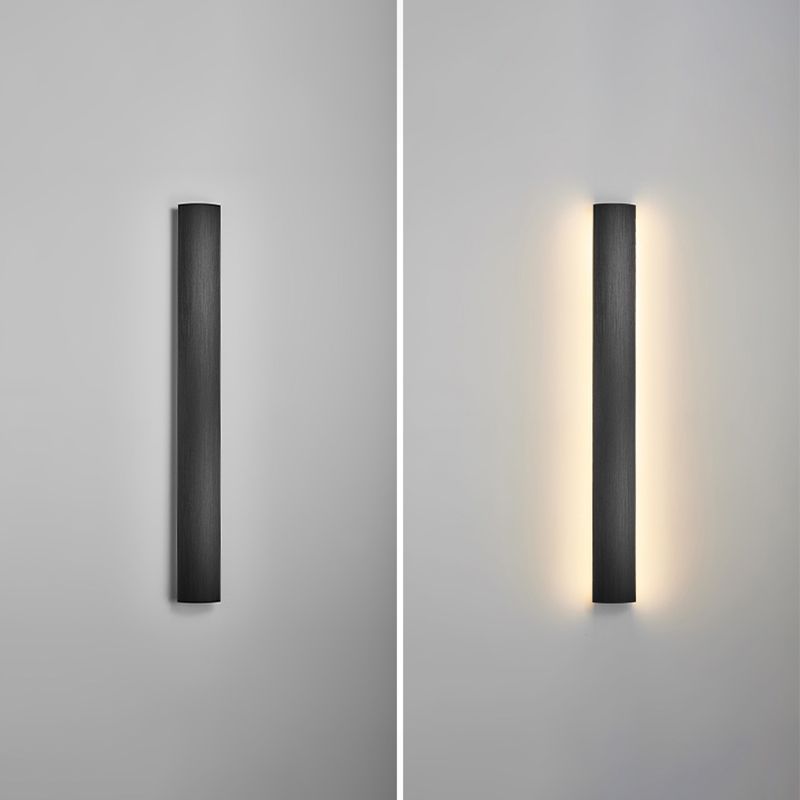 Linear Shape Metal Wall Light Modern Style 1-Light Wall Mounted Lighting