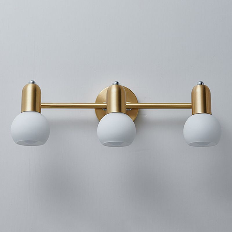 Luci da specchio vanità in metallo di lusso nordico luci in giù illuminazione vanità bagno in tonalità di vetro