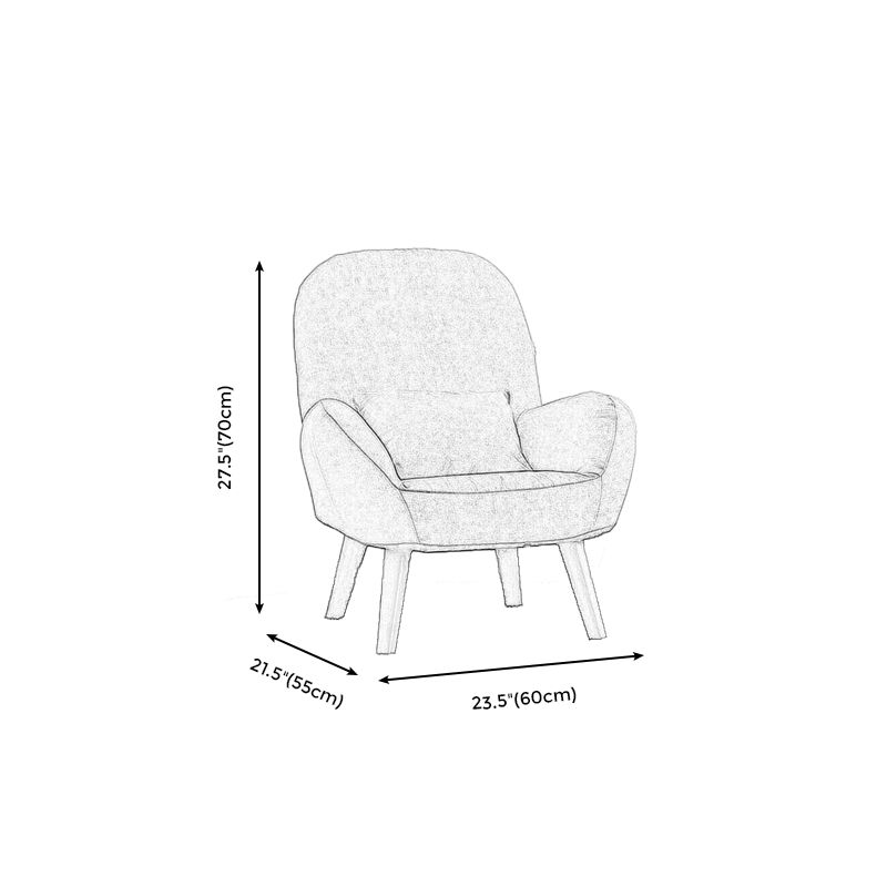 Linen Arm Chair 23.62" L x 21.65" W Basic Four Leg Accent Armchair for Living Room