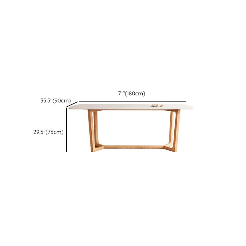 Simplicity Kitchen Dinner Table Rectangle 4 Legs Dining Table