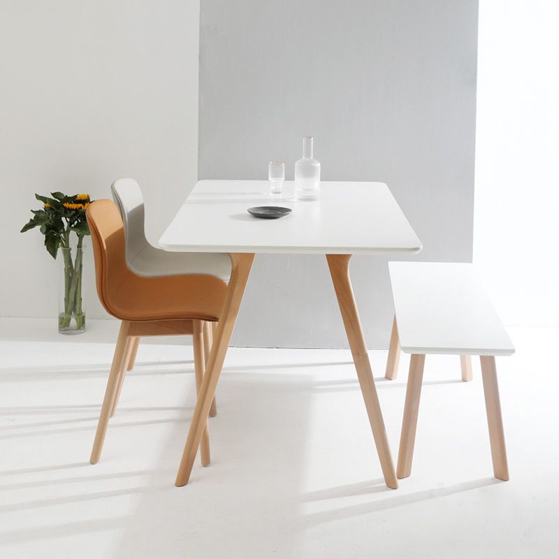 Sillas de comedor de madera contemporáneas Sillas de comedor tapizadas sin brazos para restaurante