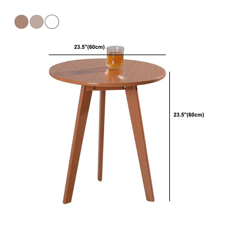 23.62 Inch Wide Scandinavian Sofa Side Accent Table 3 Legs Round Side End Table