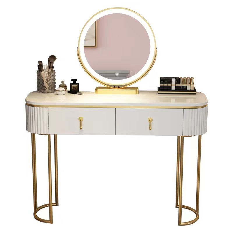 Glam 29.52" Height Makeup Vanity Set with Drawer and Mirror Vanity