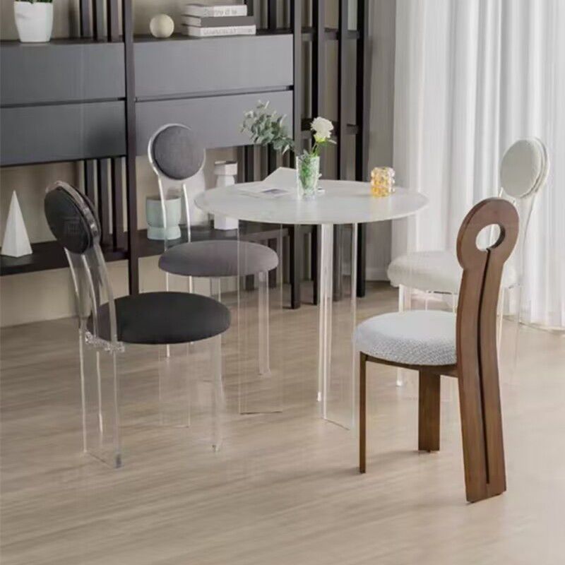 Contemporary Upholstered and Plastic Armless Dining and Accent Chairs