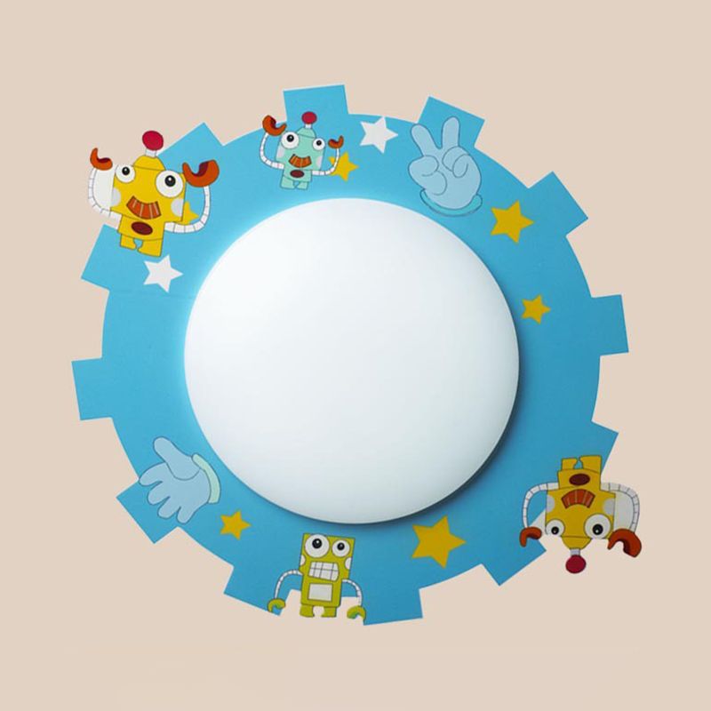 Lampada da soffitto a LED a cerchio acrilico con motivo a cartoni animati Lampada da soffitto per bambini per sala di cura