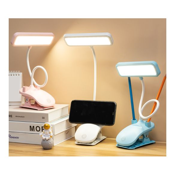 Lampada da tavolo USB moderna in stile minimalista Lampada da tavolo in plastica a 1 luce per studio
