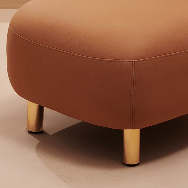 Contemporary Tight Back Slipper Chair with 4 Metal Legs in Faux Leather