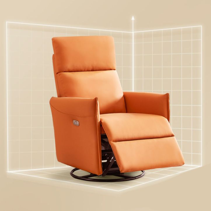 Electric Power Leather Recliner Chair Modern Swivel Base Standard Recliner with Footrests