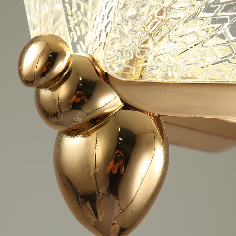 Modern Creative LED Pendant Light Wrought Iron Butterfly Hanging Lamp with Acrylic Shade