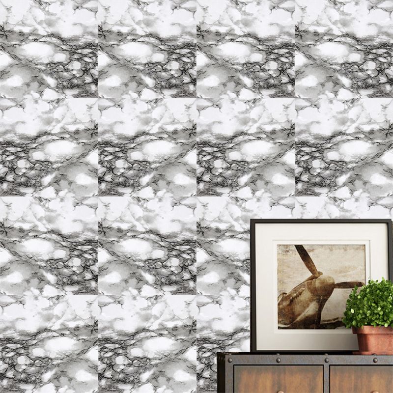 Modernist Marble Peel Wallpaper Roll Pastel Color Living Room Wall Covering, 19.4-sq ft