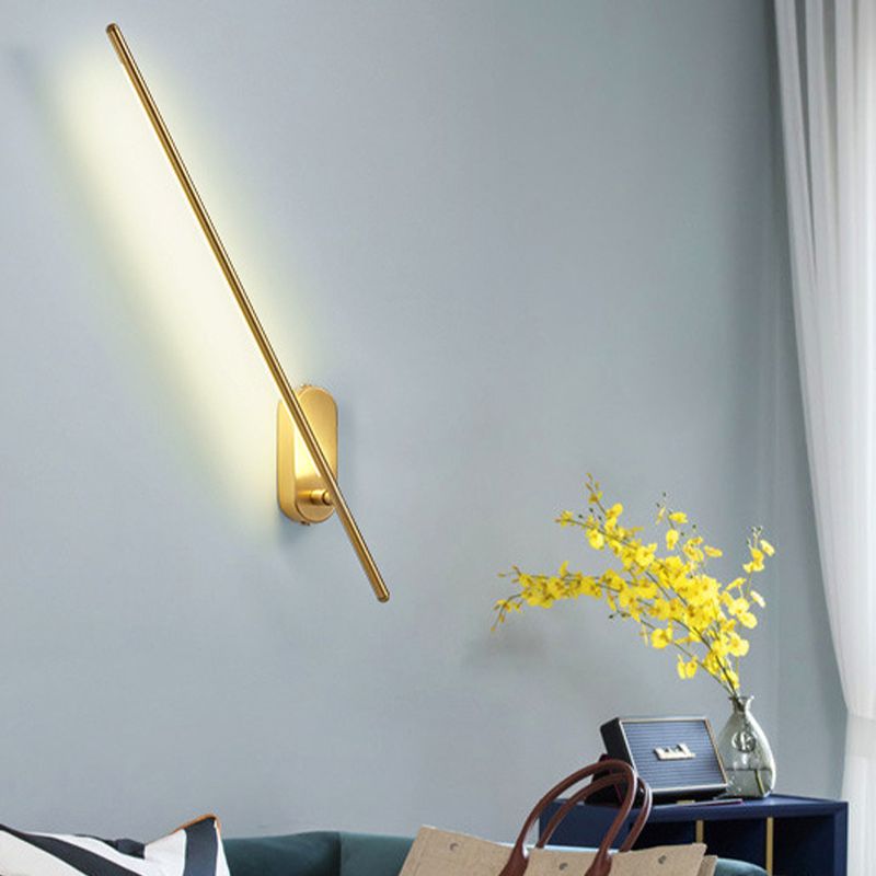 Modern Linear Wall Sconce Light Metal 1-Light Wall Sconce Lighting