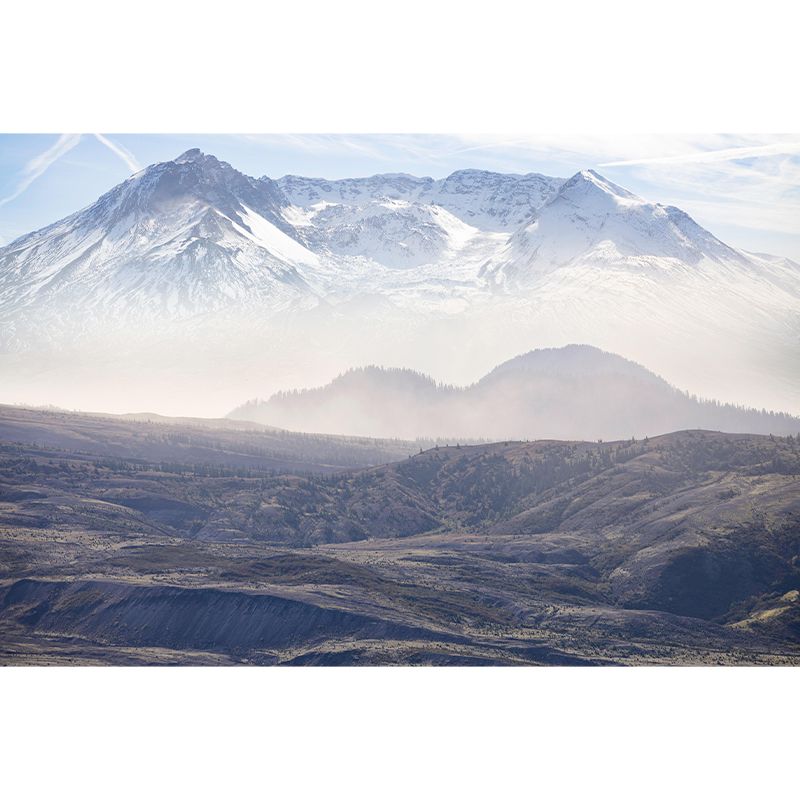 St Helens Mountain Mural Modern Style Mildew Resistant Living Room Wall Covering