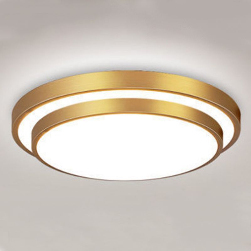 Moderne eenvoudige LED-plafondlamp aluminium ronde inbouwmontage voor gang
