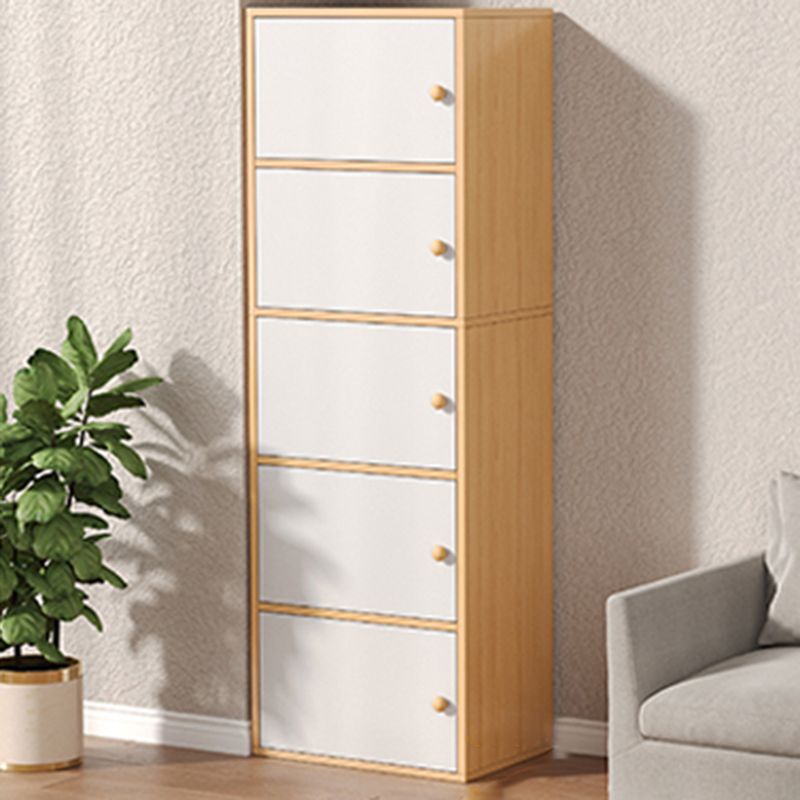 Modern Wooden Accent Cabinet Rectangle Storage Cabinet with Drawer